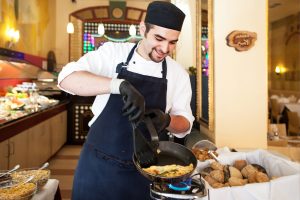 Rich breakfast buffet Ramada Hotel Frankfurt City Center & Financial District with regional products in organic quality.